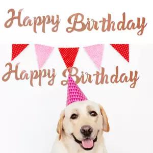 쏭스 해피버스데이 가랜드 로즈골드 생일축하파티용품