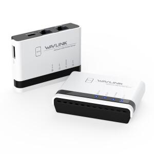 무선 USB 프린터 서버 10/100Mbps 이더넷-USB2.0 네트워크 LPR 프린팅 서버/2.4G WiFi 표준 어댑터 EU