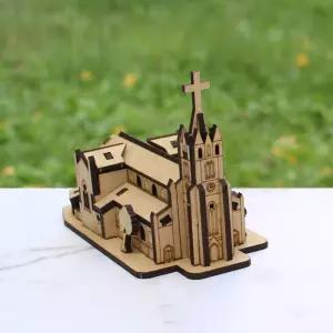 DIY 만들기 명동 성당 나무 건축 조립 건물 모형