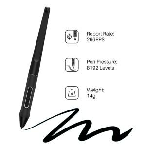 스타일러스 PW517 디지털 펜 8192 Huion 드로잉 태블릿 모니터용 압력 배터리가 필요 없는 그래픽