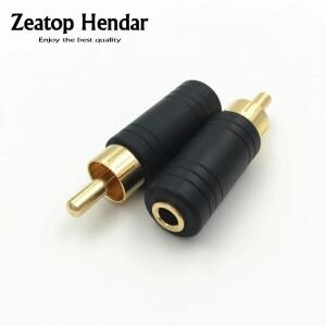 금도금 암 모노 잭-AV RCA 플매트 카펫 러그 수 오디오 익스텐션 어댑터 커넥터 마이크용 3.5mm 2개