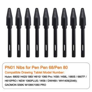 Huion 디지털 펜 디스플레이 태블릿 액세서리용 펜촉 piroy Dial 2/H640P/HS611/Kamvas Pro 13(2.5K)/Kamva
