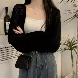 볼레로 실내착용 가디건 펀칭 에어컨 여름 니트가디건