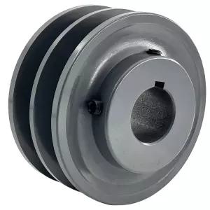 Saelno 2BK40-1-1/8 더블 그루브 풀리 V 벨트 1 1/8인치 보어 외경 3.95인치 A AX B BX 4L 5L 주철 모터