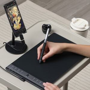 Huion piroy 2 S/M/L 그래픽 태블릿 안드로이드 폰 지원 디지털 태블릿(그룹 키 및 스크롤러 전문 디자인