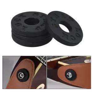 기타 스트랩 버클 4pcs 베이스 블록 고무 소재 부품 액세서리