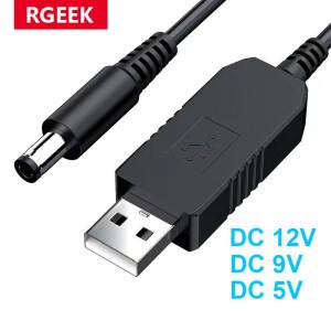 5.5x2.1mm WiFi-Powerbank 케이블 커넥터 DC 5V ~ 12V USB 부스트 컨버터 Wifi 라우터 모뎀 팬용 스텝 업