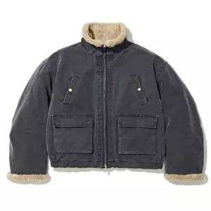 {백화점 정품} 파르티멘토 VTG 워시드 플리스 무톤 자켓 블루쉬 차콜 DP-2437 BC