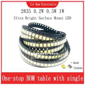 100pcs 고휘도 SMD LED 2835 1W 0.5W 흰색 3V 6V 9V 18V 150MA/100MA/30MA/60MA/80MA 6000-6500K 높은 밝은