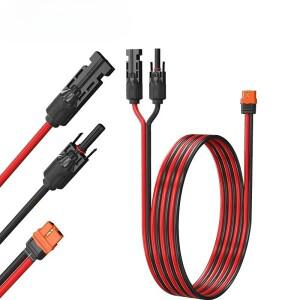 XT60I 어댑터 10/12AWG CableConnect 태양광 발전기 휴대용 전력 스테이션용 패널 충전 케이블