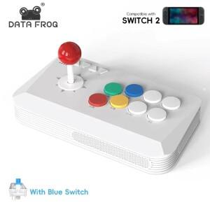 DATA FROG Y5A 아케이드 스틱 스위치 2/PC용 - 무선 블루투스/2.4G/유선 격투 게임 컨트롤러