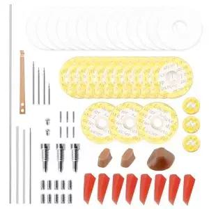 70Pcs 플루트 수리 부품 세트 완벽한 도구 관악기 유지 보수 키트 사운드 홀 매트 나사 액세서리