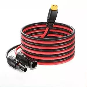 2AWG 태양광 고무 코팅 XT60 커넥터에서 MC4 암 에너지 저장 전원 충전 케이블로 연결 패널