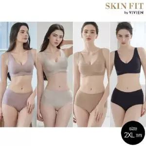 [최초가109,900원]비비안 스킨핏 22차 빅사이즈 노와이어 크레오라 파워핏 퓨징 브라팬티 패키지(~2XL까지)
