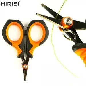 Hirisi 브레이드 라인 가위 스테인레스 스틸 티타늄 코팅 녹슬지 않는 미끄럼 방지 핸들 샤프 와이어 커터
