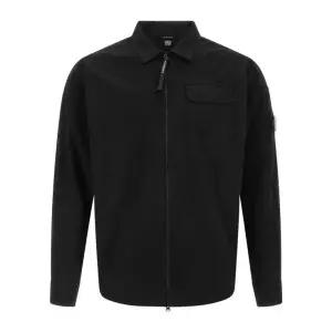 CP컴퍼니 26FW 씨피 컴퍼니 오가닉 개버딘 지퍼 셔츠 RCCMOS705A 110143G 999 BLACK DOM