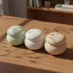 현관단지 도자기 현관소금 소형항아리 옹기그릇 원형 미니장독 뚜껑 쌀독 유광 된장 단지