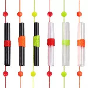 50PCS Bobber Stops 슬립 Stop Stoppers 낚시 구슬이있는 라인 바닷물/민물 태클