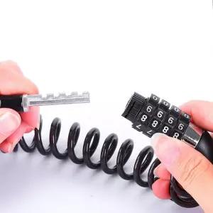 번호키 바이크 헬맷 킥보드 스프링 와이어 자전거 자물쇠 도난방지