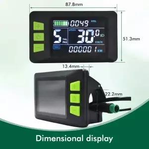 UART2 P3C 방수 전기 자전거 LCD 디스플레이 미터 산악 부품 5PIN 용 USB UART가있는 E 스쿠터 패널