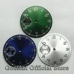 Goutent 37mm 녹색 야광 무균 시계 다이얼 두께는 ETA 6497 ST36 스포츠 액세서리에