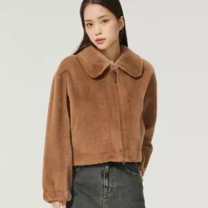 리 우먼 페이크퍼 자켓 브라운 4457937