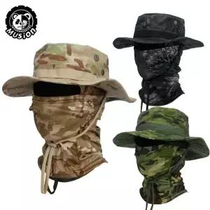 Musion Boonie Hat Balacla 모자 정장 접이식 태양 보호 낚시 통기성 어부 야외 사냥 와이드 H