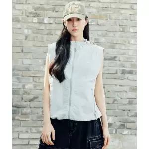 매장정품 LEE 나일론 후드 베스트 라이트그레이 123866