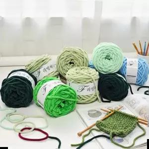 부드러운털실 뜨개질공예 폭신하고 부드러운 도톰 수면 실 34종 8mm