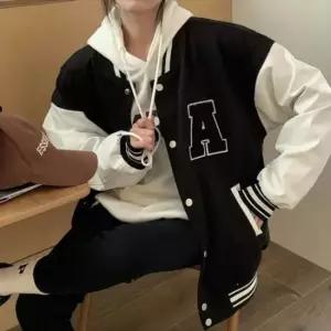 바시티 바시티자켓 베르 여자 야구점퍼 오버핏 여성야구점퍼