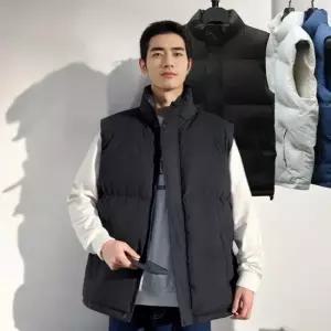여성경량패딩 패딩조끼 베르 심플 하이넥 패딩 조끼 3color