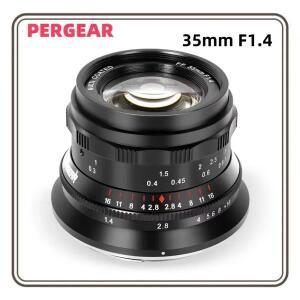 PERGEAR 35mm F1.4 풀 프레임 수동 초점 렌즈 Sony E Canon RF Nikon Z L-마운트 카메라 A7 호환 가능