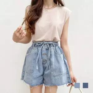 [텐바이텐]HB_앞단추 3부 데님팬츠 여성 여름 반바지 청바지 핫팬츠