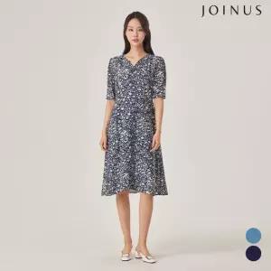 조이너스 쉬폰 반소매 패턴 원피스_JACU4-WOP150