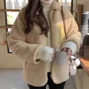 양면 뽀글이 후리스 겨울 패션점퍼 외투 점퍼 여성용