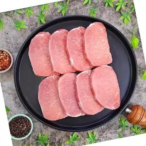 국내산 냉동 등심 돈가스용 1cm절단 연육작업X 2kg 캠핑고기