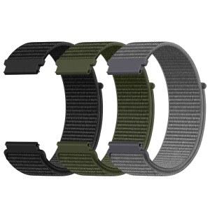 DAQIN 22MM 20MM 18MM 퀵 릴리스 시계 밴드 GARMIN VENU 3 2 호환 / FORERUNNER 255 265 955 VIVOACTIVE 5 6 4 3 나일론 스트랩 삼성호환 GALAXY WATCH 7 4용 조절 가능한 스포츠 교체용 45MM 46MM 남녀 공용 3개