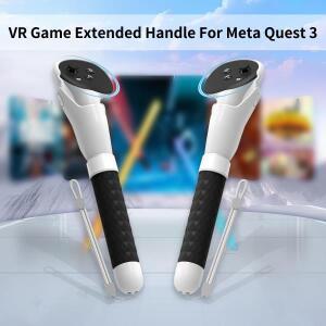VR 게임  핸들 Meta Quest 3 액세서리용 컨트롤러 그립 플레이 더욱 몰입감