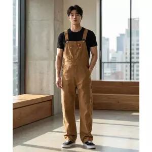 DICKIES BIB 덕 캔버스 오버롤 팬츠 Brown