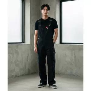DICKIES BIB 덕 캔버스 오버롤 팬츠 Black