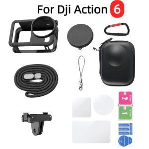 Dji Osmo Action 6 카메라 액세서리 키트 렌즈 가드/실리콘 보호 커버/스크린 프로텍터/케이스/자석 어댑터