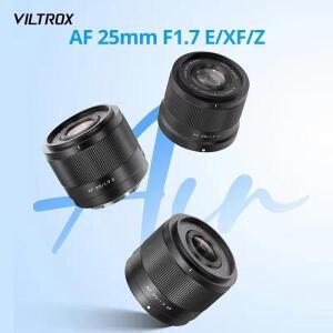 Viltrox 25mm F1.7 카메라 렌즈 Fuji XF Nikon Z Sony E APS-C 호환 광각 대구경 자동 초점 길이 인물 사진