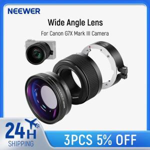 NEEWER 광각 렌즈 캐논 G7X Mark III 카메라와 호환 2 in 1 18mm HD  매크로