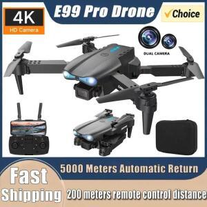 E99Pro RC 드론 4K 가용 광각 듀얼 HD 카메라 접이식 헬리콥터 5G WIFI FPV 고도 유지 기능 포함
