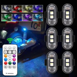 RGB LED 자동차 스트로브 라이트 오토바이 플래시 위치 무선 조명 항공기 비행기 헬리콥터 등 액세서리