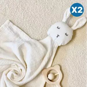 아카시아봉봉 블랭킷 애착 이불 거즈 40X40 토끼 X2개 BNS