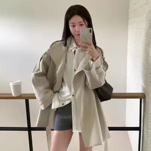 [코코블랑] 브루크 하프 트렌치 코트