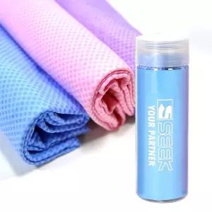 SEEK 프리미엄 엠보싱 습식 대형 PVC 스포츠타올 블루/스포츠/타올/쿨/목수건/수건/땀수건/등산/타월