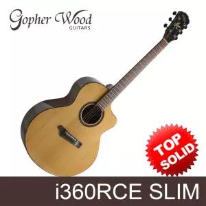 고퍼우드 i360RCE slim 중급용 탑솔리드 통기타