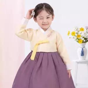 [금동이한복]AW244 여진보라트임 아동한복 여아한복